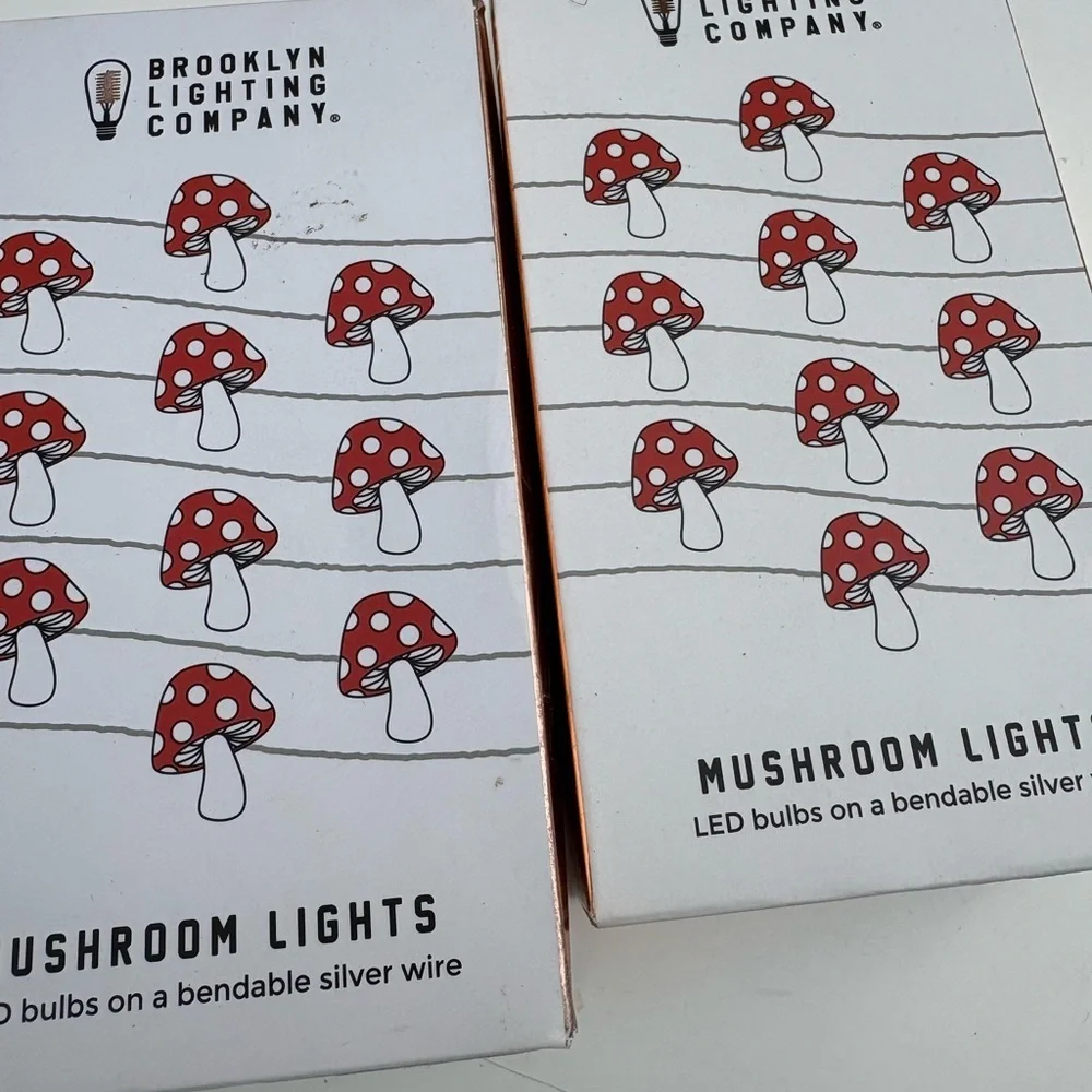 Lot of 2 Brooklyn Lighting Company Mushroom Wire Lights